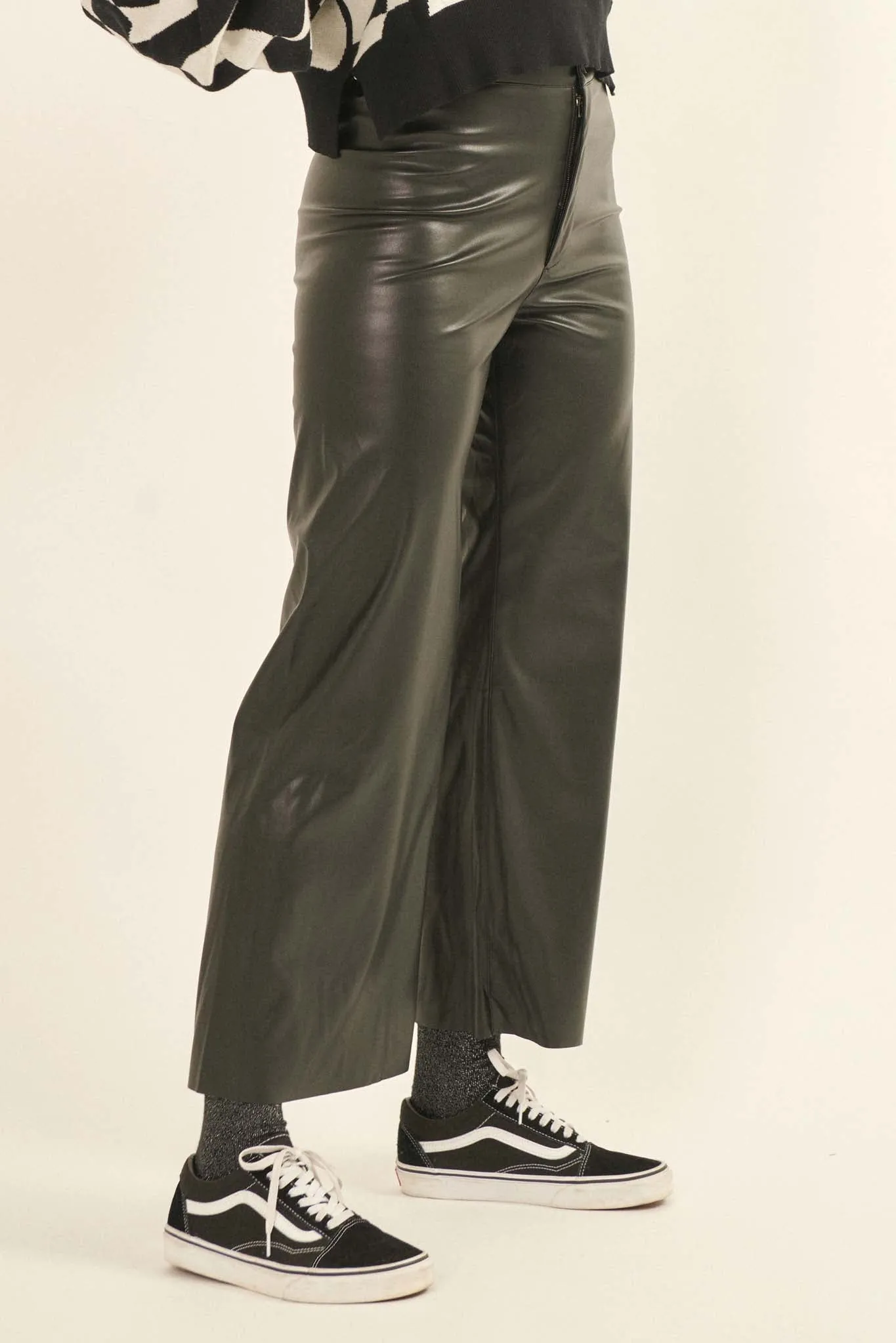 Hide and Sleek Vegan Leather High-Waist Pants