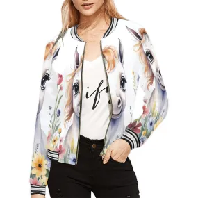 Horse awd304 Bomber Jacket for Women