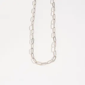 Howard's - Layer Me Paperclip Chain Necklace - Silver, 18 Inch