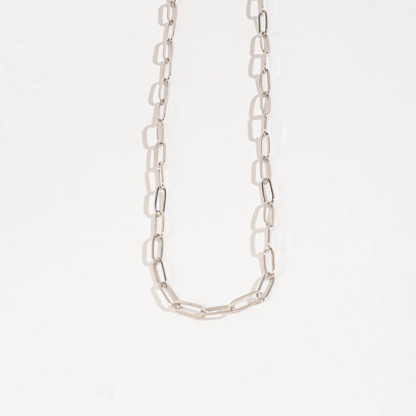 Howard's - Layer Me Paperclip Chain Necklace - Silver, 18 Inch