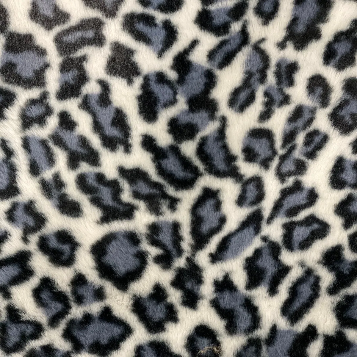 Ice Gray Minky Leopard Faux Fur Fabric