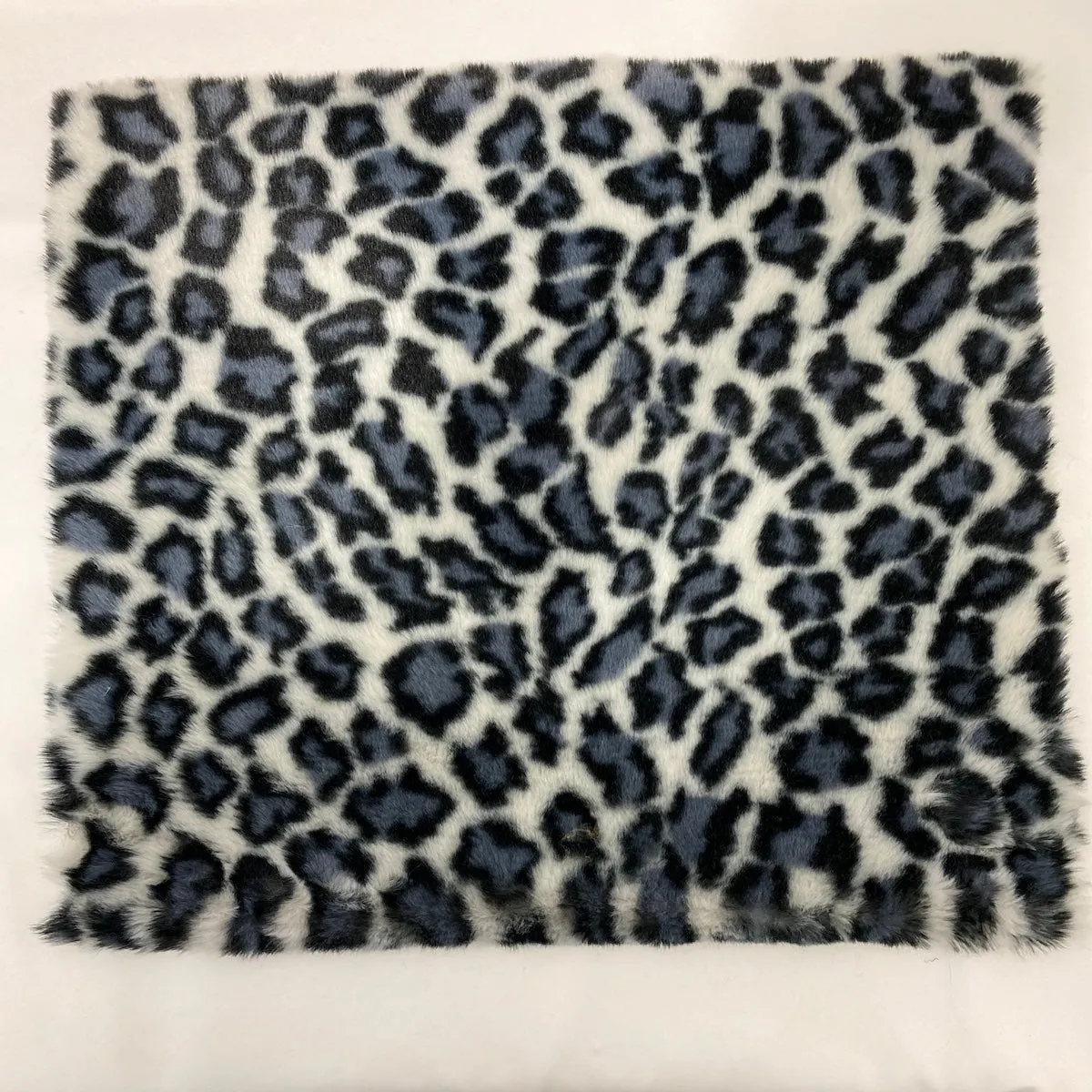 Ice Gray Minky Leopard Faux Fur Fabric