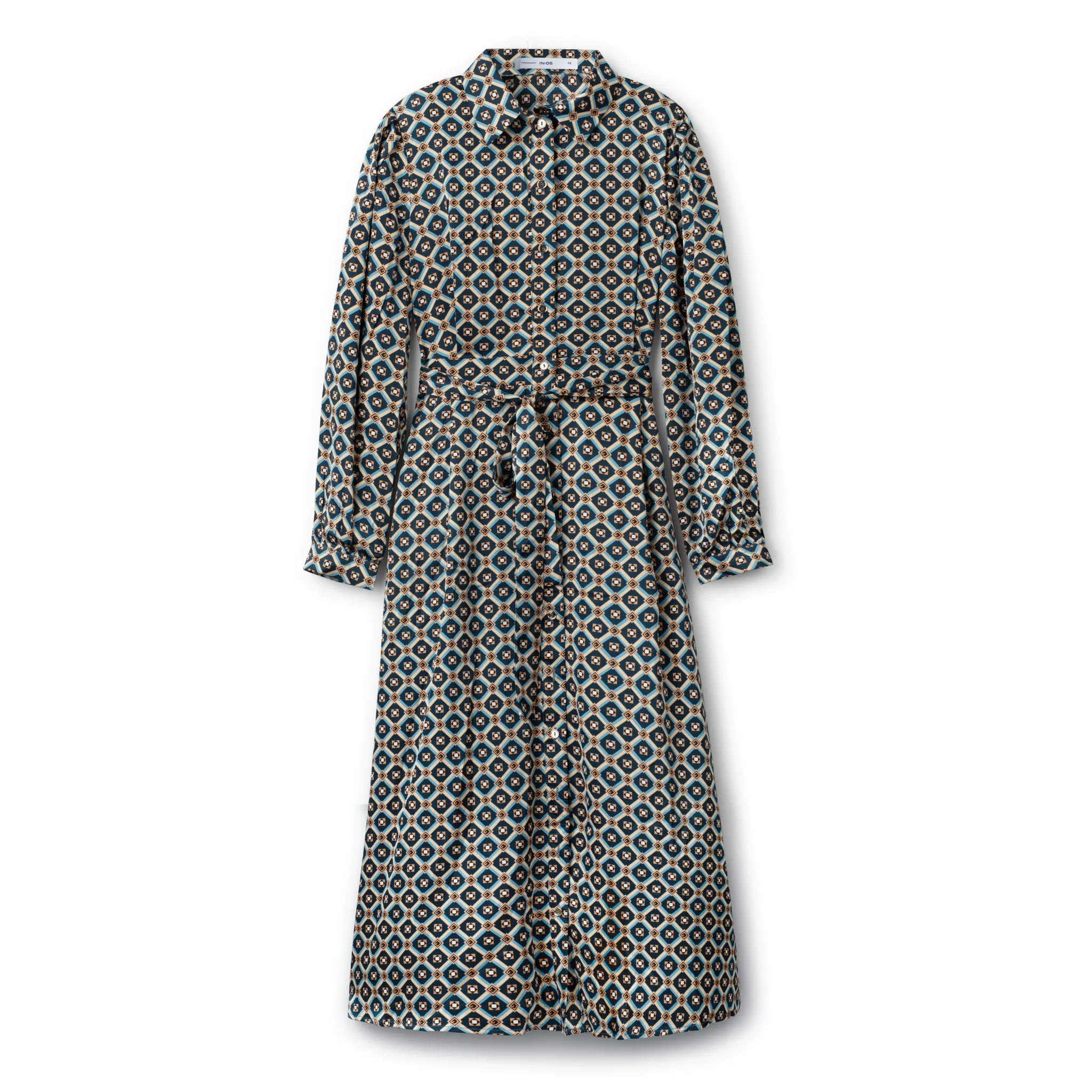 Inspired Shirt Dress IN: Navy Print