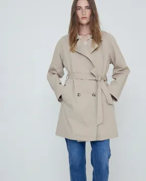 Kathy Beige Waterproof Raincoat Coat