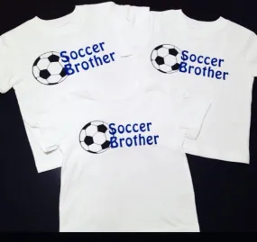 Kids Soccer Brother Shirt, Custom Boys Soccer Team, Sports