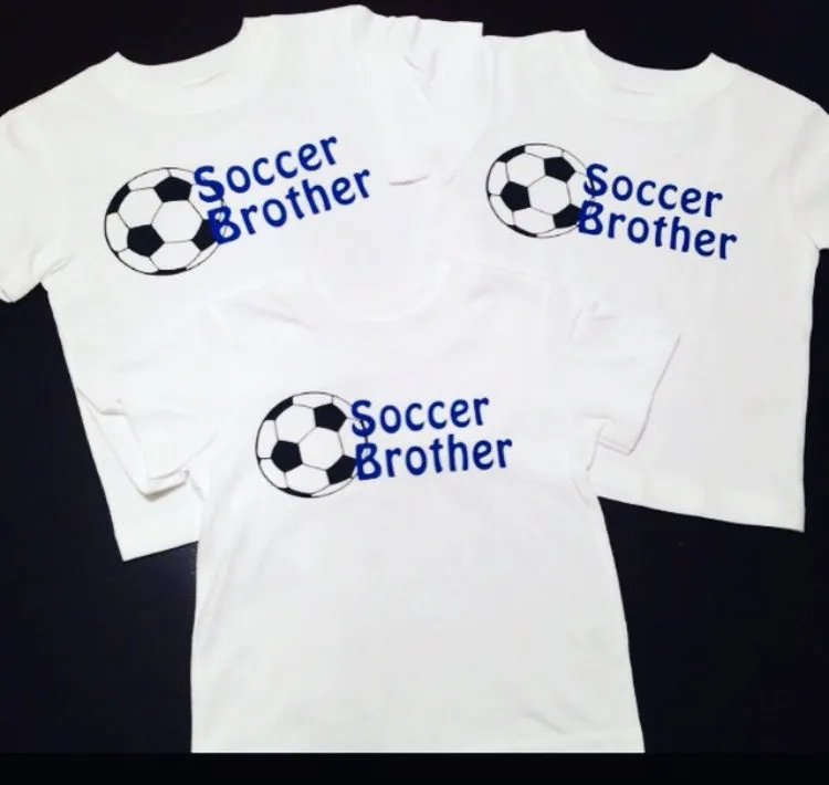 Kids Soccer Brother Shirt, Custom Boys Soccer Team, Sports