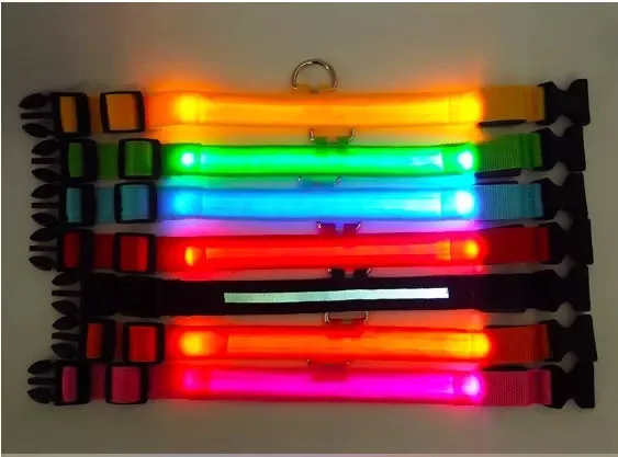 Led Battery Dog Collar Lights up