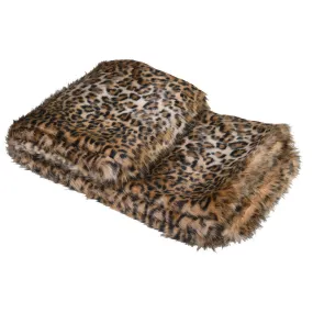 Leopard Print Faux Fur Throw