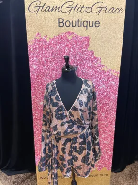 Leopard Sequin Jumpsuit