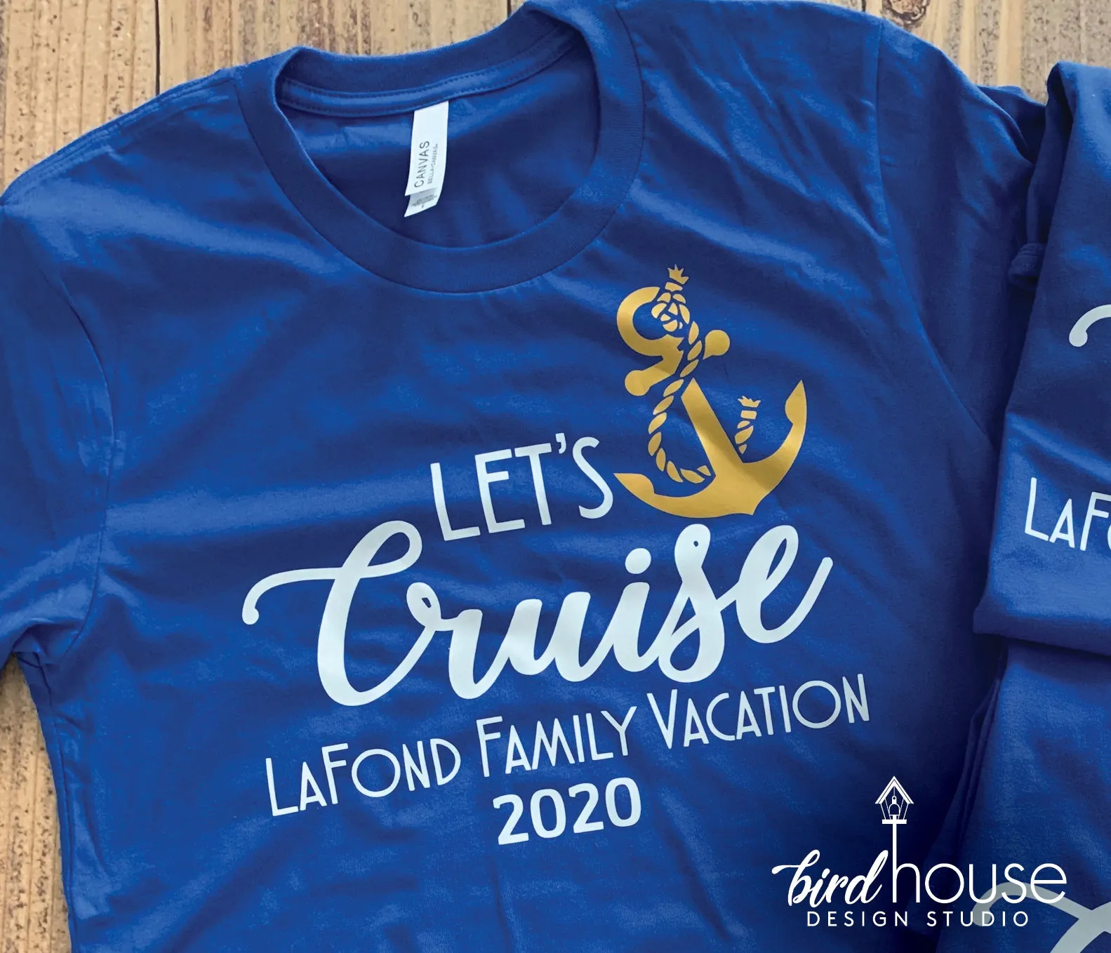 Let's Cruise Family Shirt, Cute Anchor Group Matching Tees, Personalized Any Color