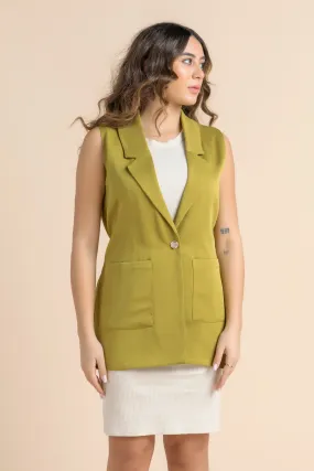 Lime Graceful Crepe Essence Vest