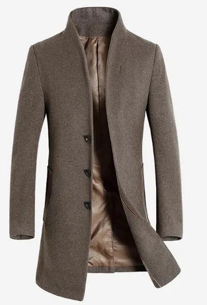 Luxury Slim Fit Long Woollen Coat