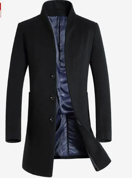 Luxury Slim Fit Long Woollen Coat