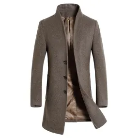 Luxury Slim Fit Long Woollen Coat