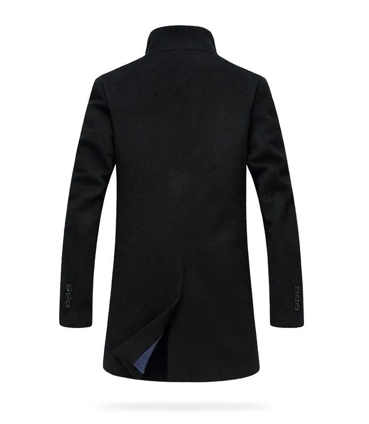 Luxury Slim Fit Long Woollen Coat