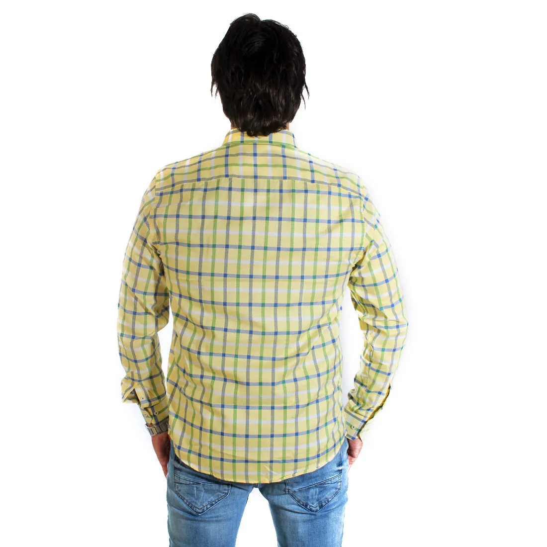 Men shirt- colored karohat  / made in Turkey -3301