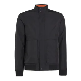 Men Throwin-Patch Pocket Bomber Jacket - Black