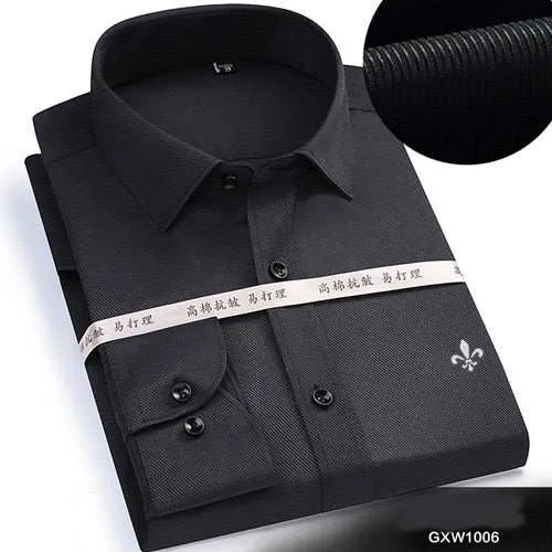 Men's Casual Long Sleeved Solid shirt Slim Fit Business Man