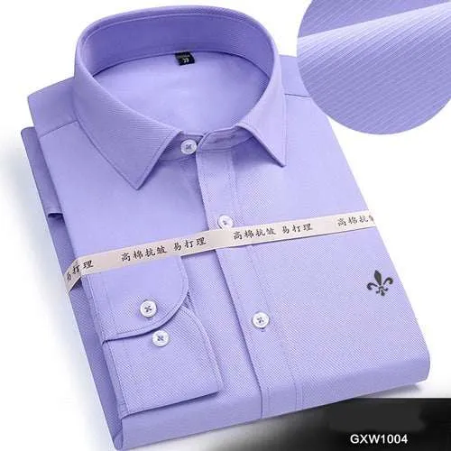 Men's Casual Long Sleeved Solid shirt Slim Fit Business Man