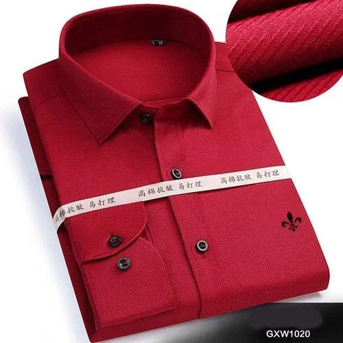 Men's Casual Long Sleeved Solid shirt Slim Fit Business Man