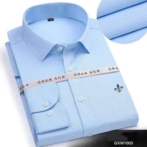 Men's Casual Long Sleeved Solid shirt Slim Fit Business Man