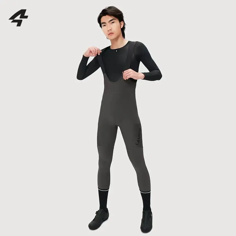 Men's High Waist Warm Bib Cycling Pants