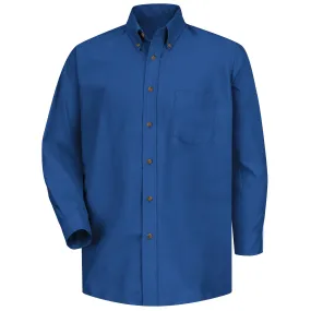 Men's Long Sleeve Poplin Dress Shirt SP90 - Royal Blue