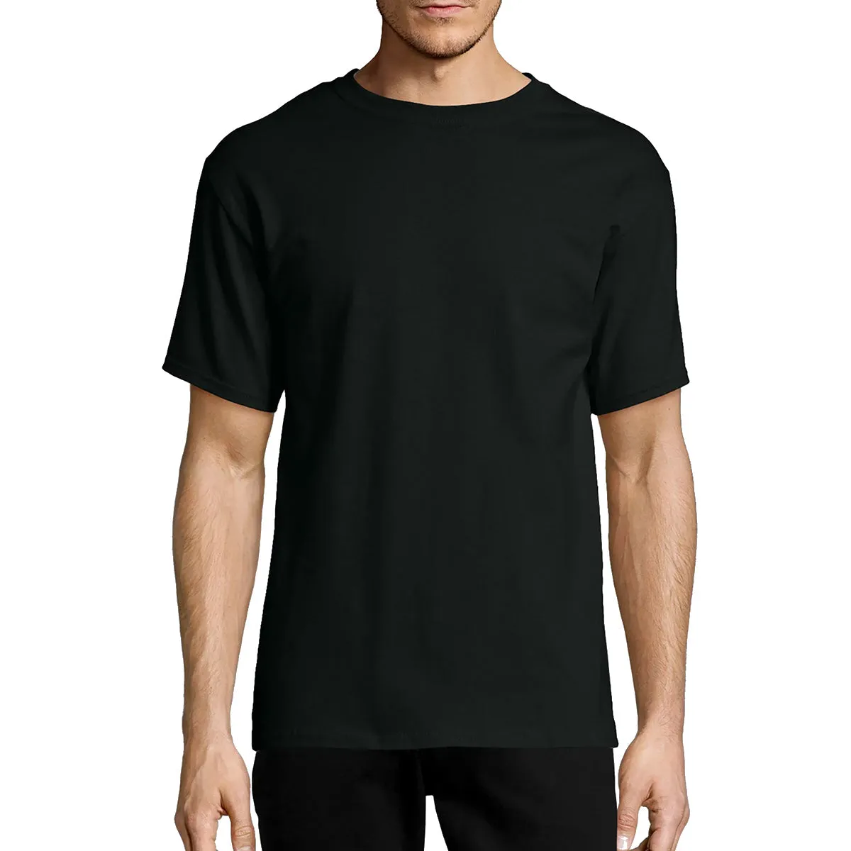 Mens Round Neck Basic Cotton T-Shirt