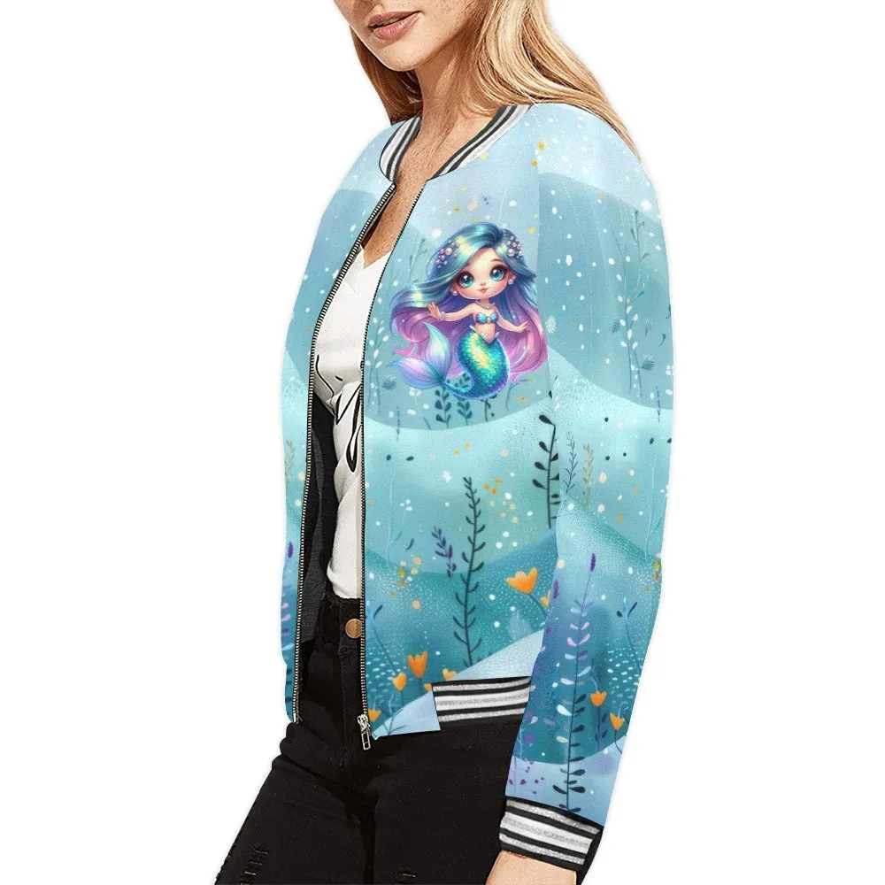 Mermaid Bomber Jacket for Women