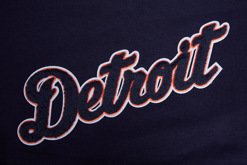 MLB DETROIT TIGERS CLASSIC WOMEN'S CROPPED PO HOODIE (MIDNIGHT NAVY)