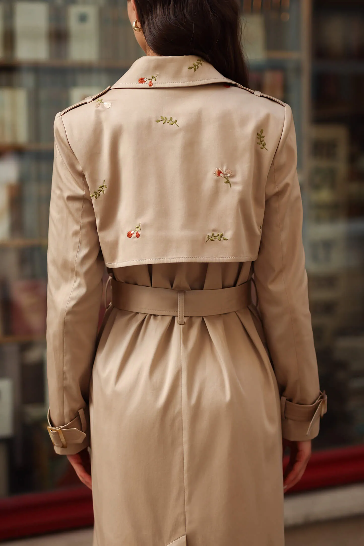 Nica Embroidered Trench Coat