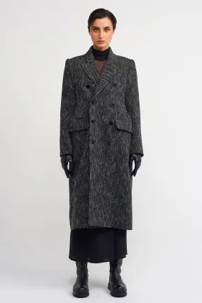 Nu Textured Chic Coat Anthracite