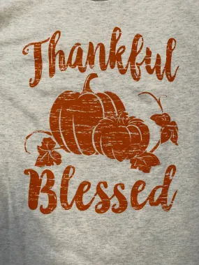 Oatmeal Thankful/Blessed Pumpkin T-Shirt