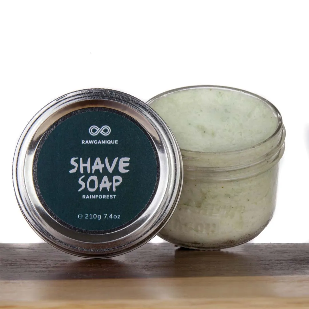 Organic Shave Soap 210ml Glass Jar