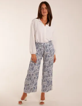 Paisley Wide Leg Culotte Trousers