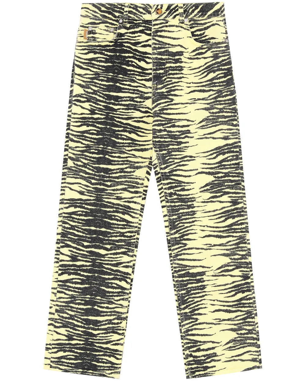 Pale Banana Tiger Print Jean