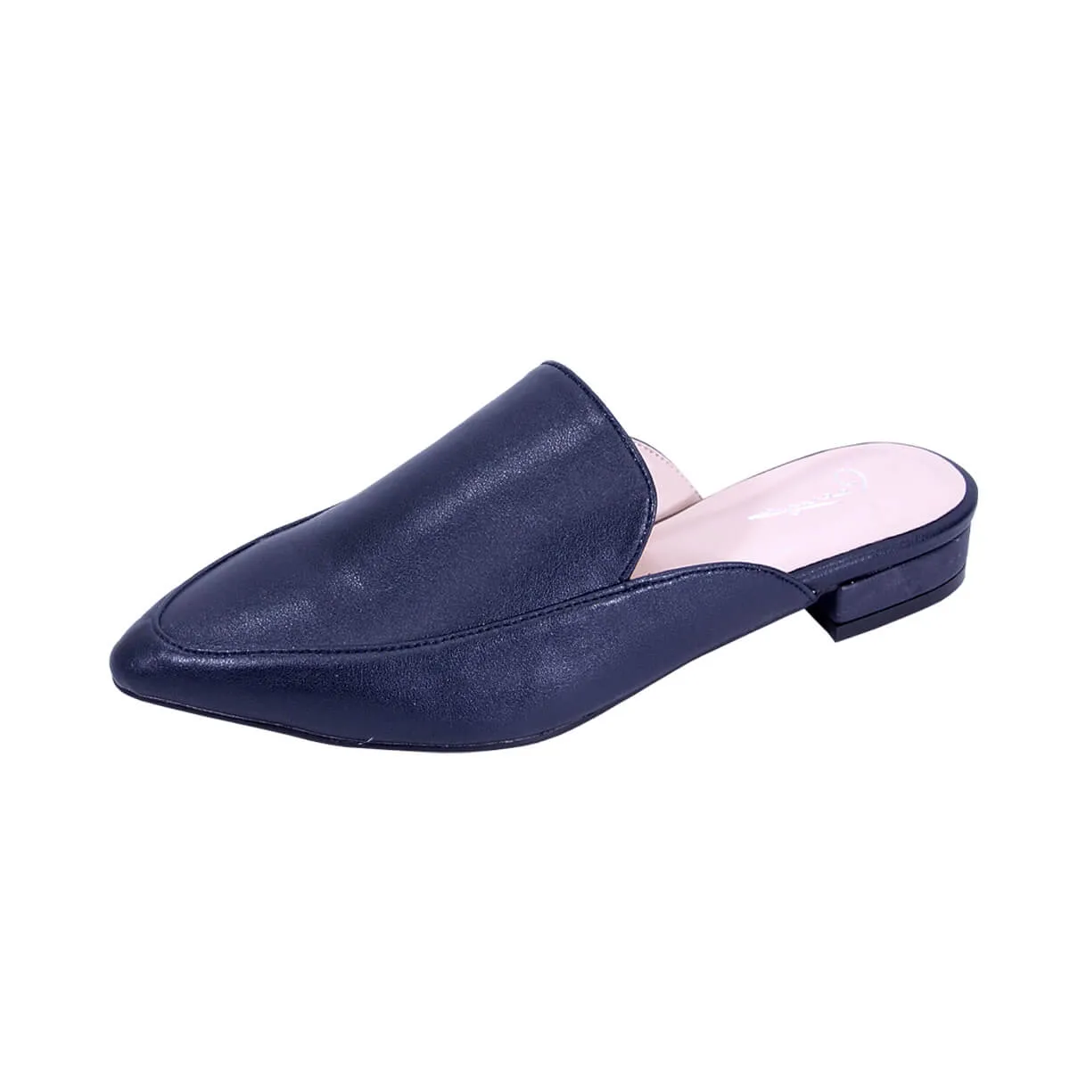 PEERAGE Maggie Women's Wide Width Dress Casual Leather Mules