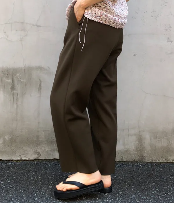 PHEENY/AMUNZEN HIGH WAIST TAPERED PANTS(KHAKI)