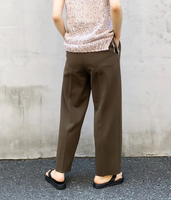 PHEENY/AMUNZEN HIGH WAIST TAPERED PANTS(KHAKI)