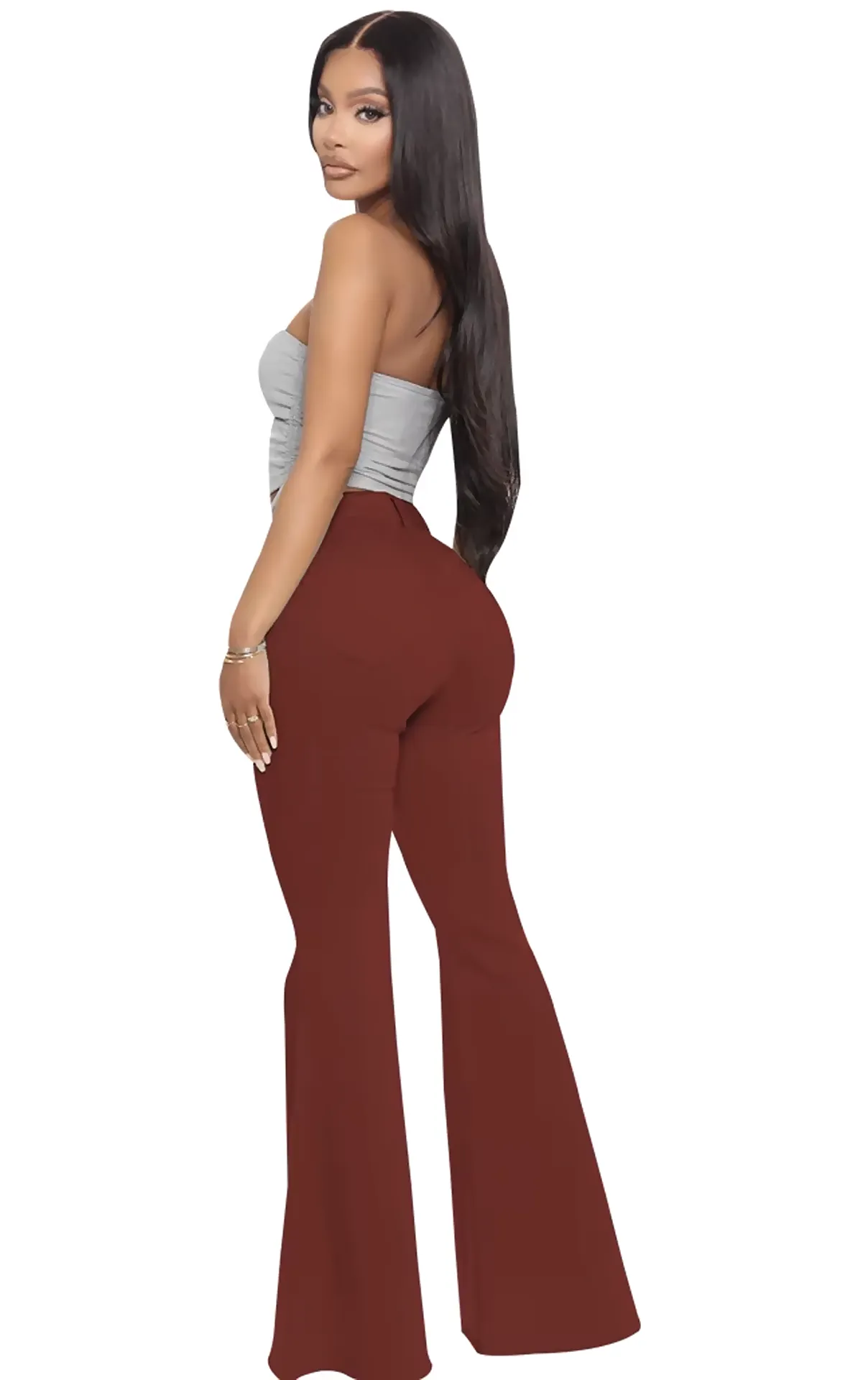 Plus Size Stretch High Waist Flare Jeans