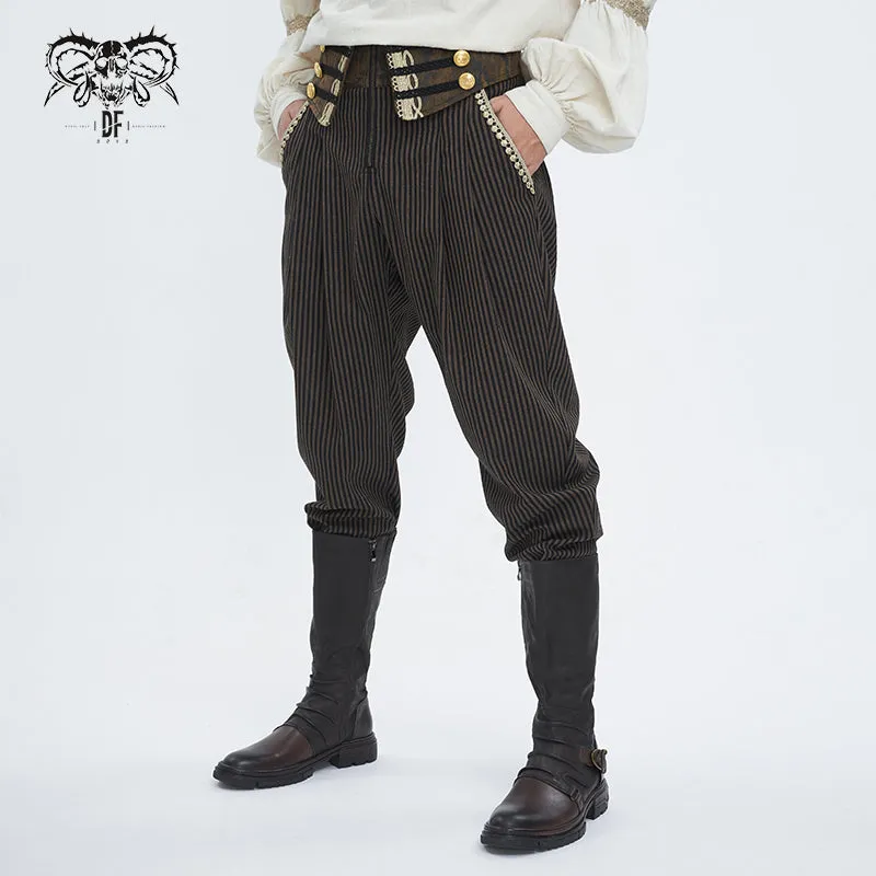 PT246 High waist turn-down men's leg-of-mutton pants