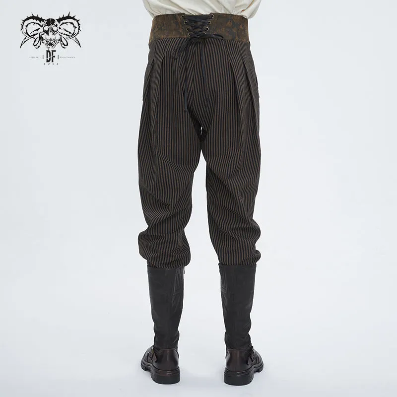 PT246 High waist turn-down men's leg-of-mutton pants