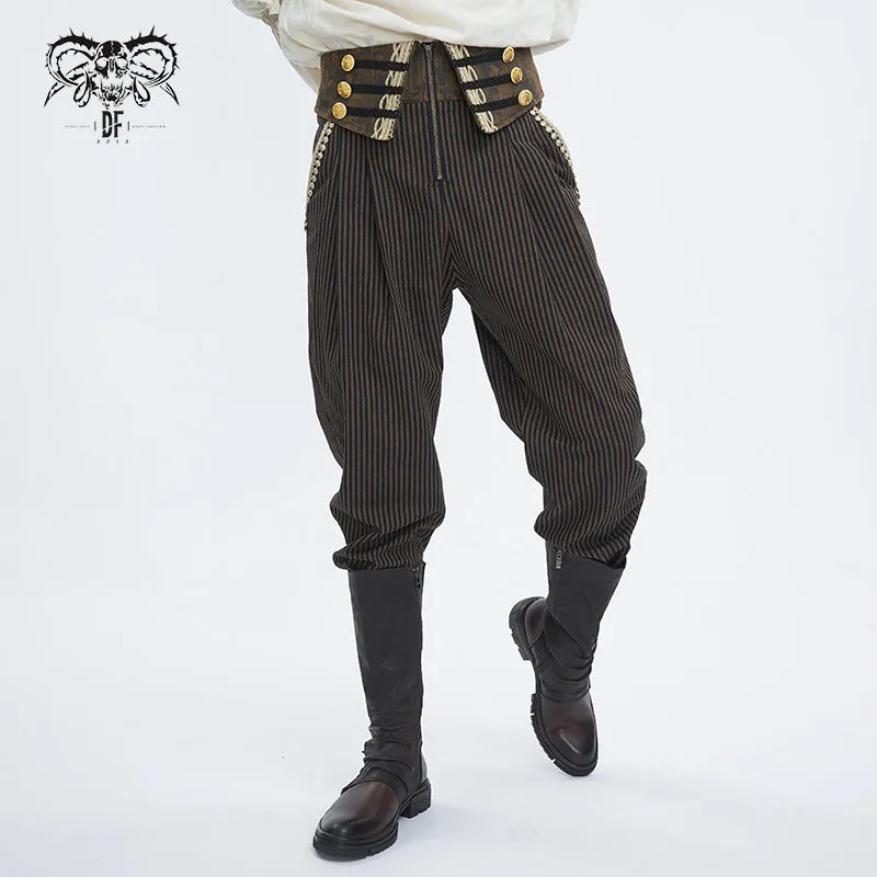 PT246 High waist turn-down men's leg-of-mutton pants