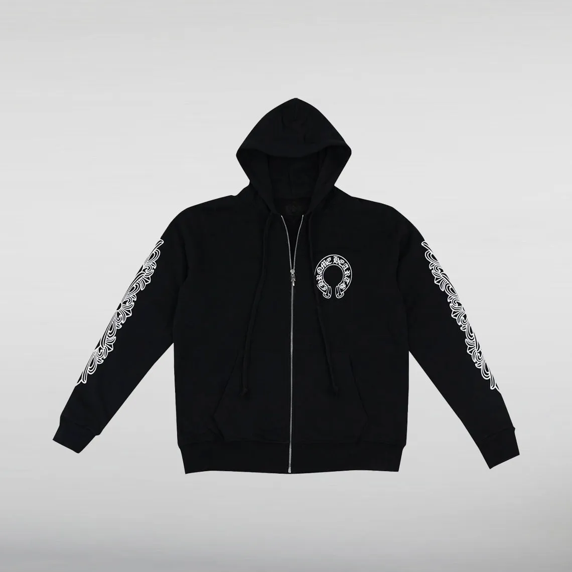 Pullover Black and White Chrome Hearts Hoodie