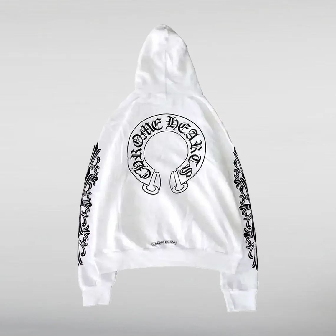 Pullover Black and White Chrome Hearts Hoodie