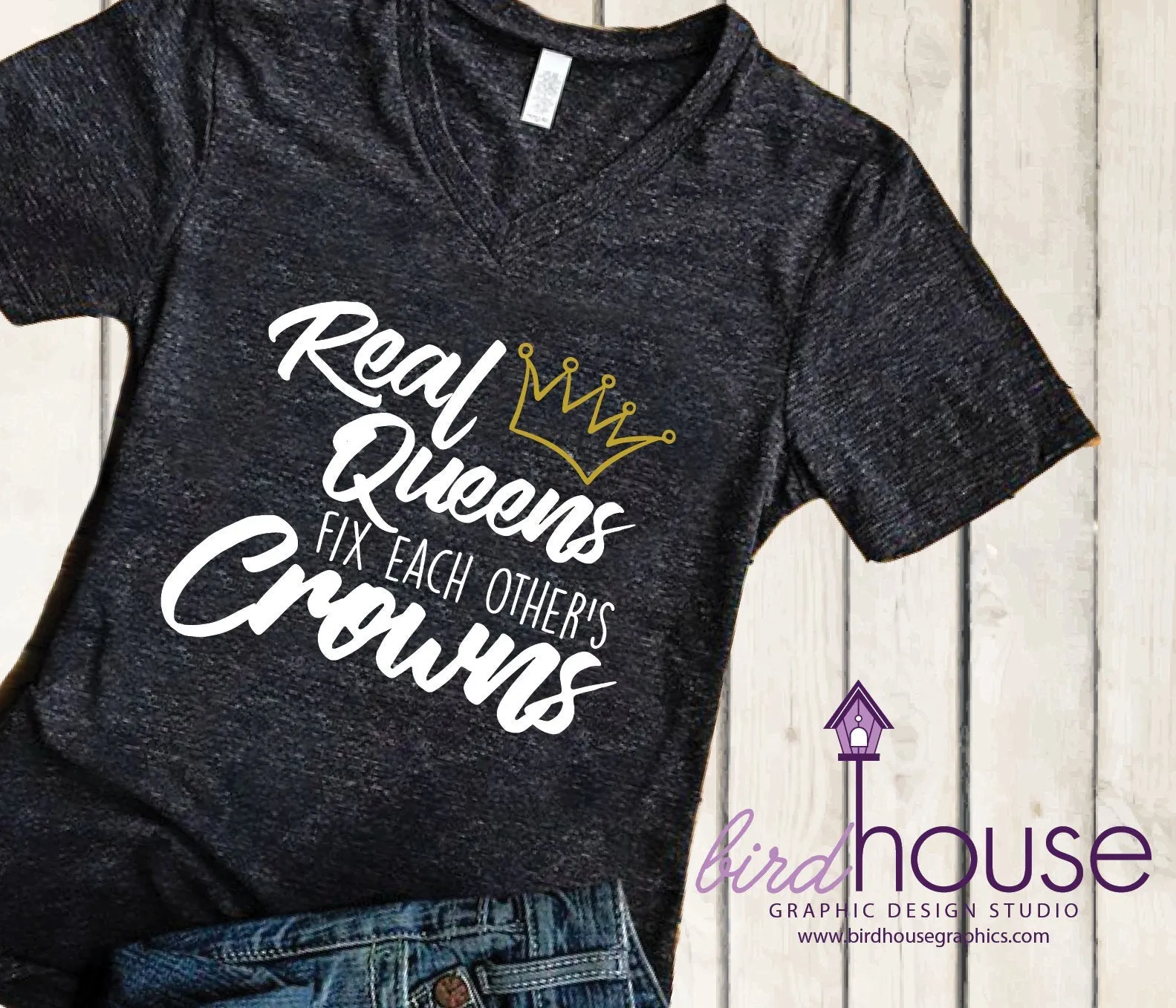 Real Queens Fix Each Other's Crowns Shirt