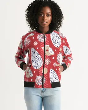 Red Christmas Women's Bomber Jacket