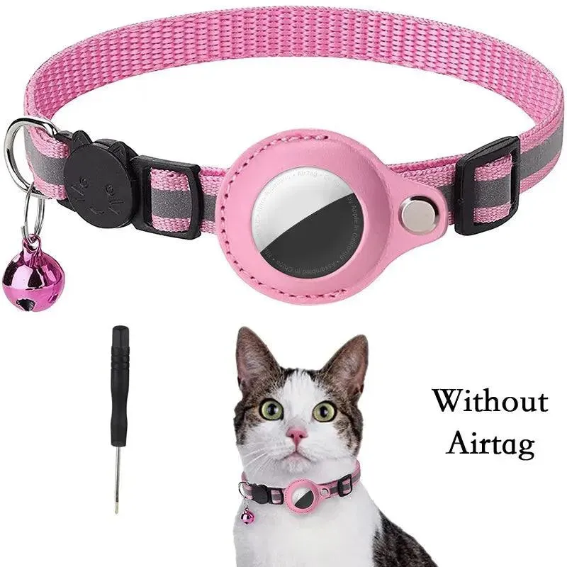 Reflective Cat Collar with Airtag Tracker