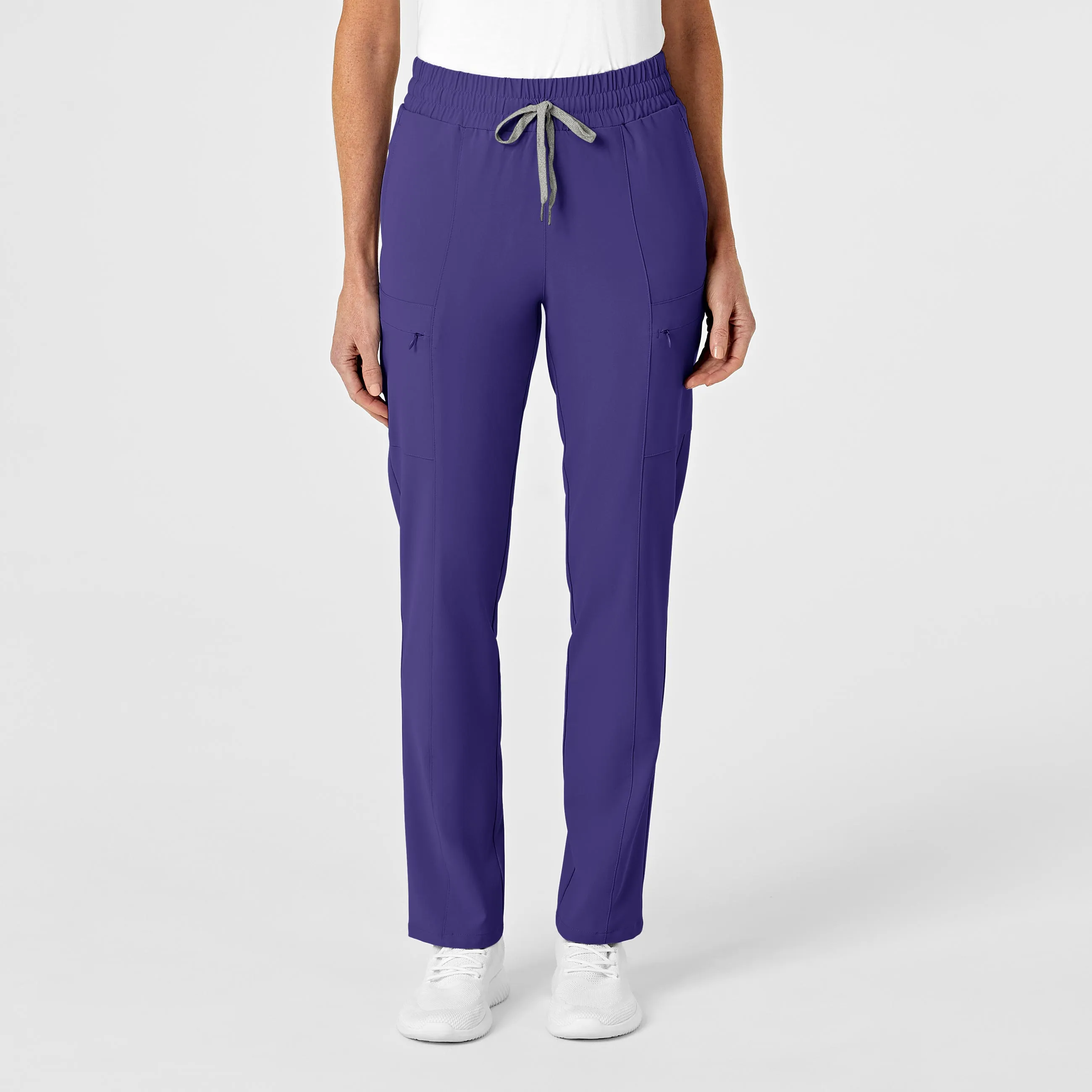 RENEW Women's High Waist Slim Leg Scrub Pant - Grape