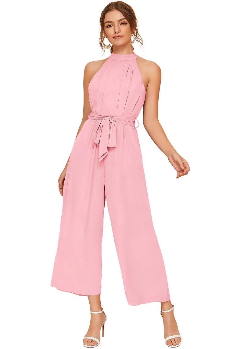 Ribbed Crop Maxi Jumpsuit for Women & Girls